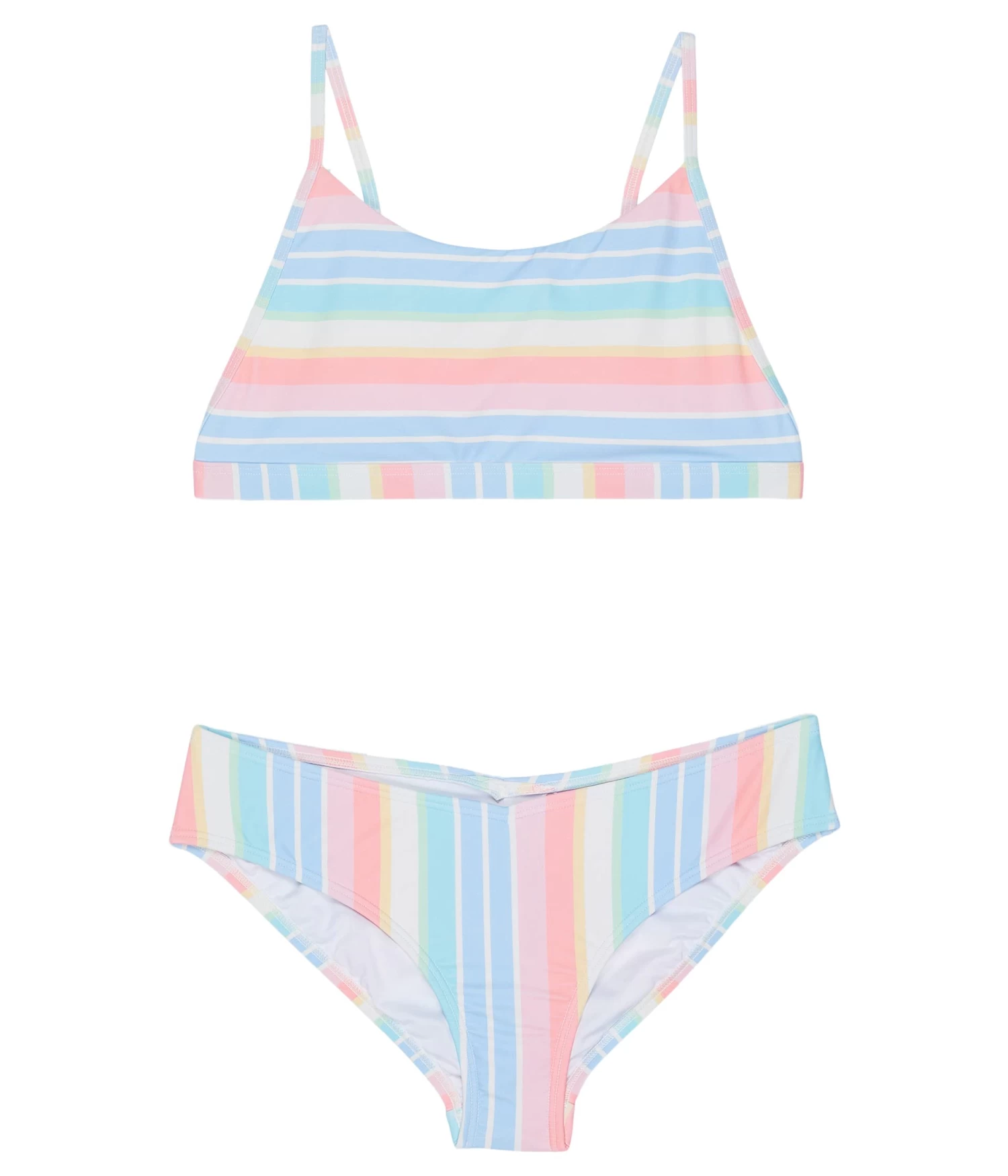 Billabong Kids Stoked On Stripes Billie Two-Piece Swim Set (Little Kids/Big Kids) 1 Billabong Kids Stoked On Stripes Billie Two-Piece Swim Set (Little Kids/Big Kids)