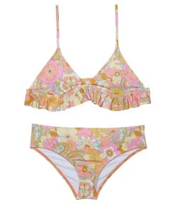 Billabong Kids Aint She A Beaut Ruffle Tri Set (Little Kids/Big Kids)